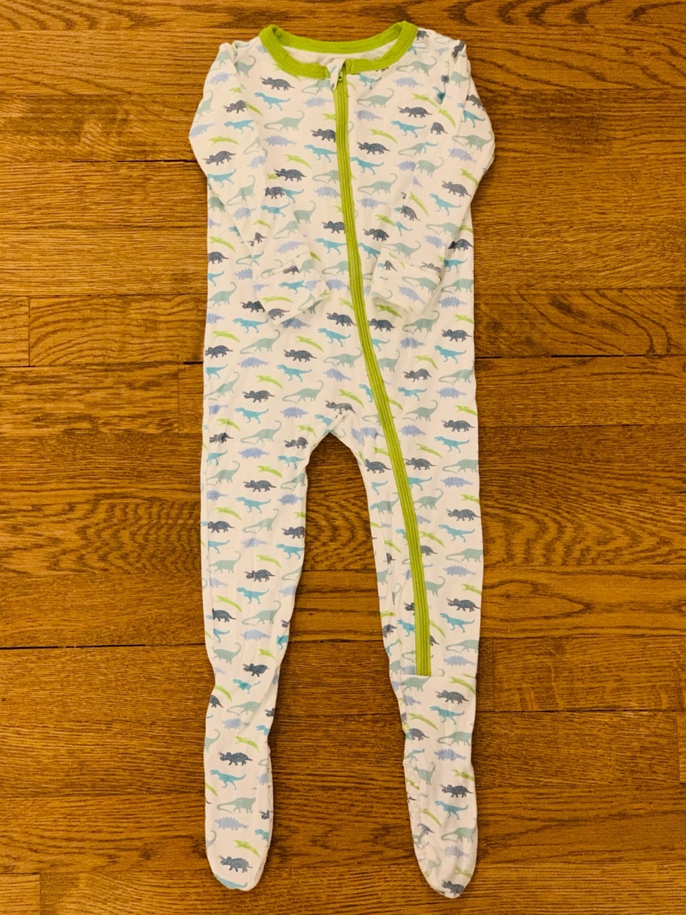 KICKEE PANTS 12-18 month dinosaur footie pajamas / playsuit